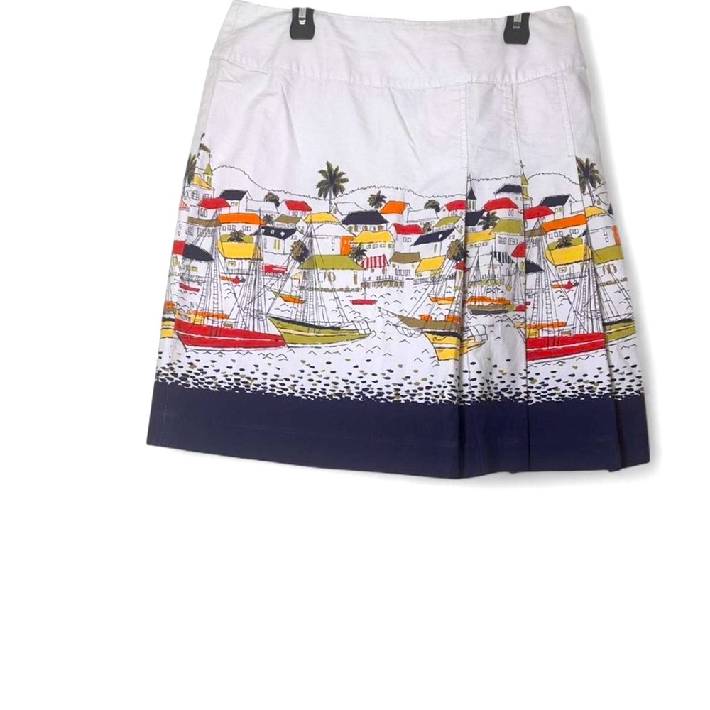 Eddie Bauer Sail boat pleated 100% cotton nautical boating sail size 14